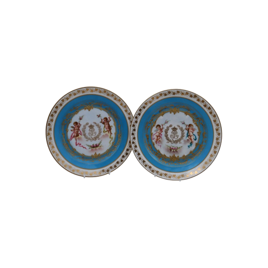 Pair of Sevres Louis Phillippe plates