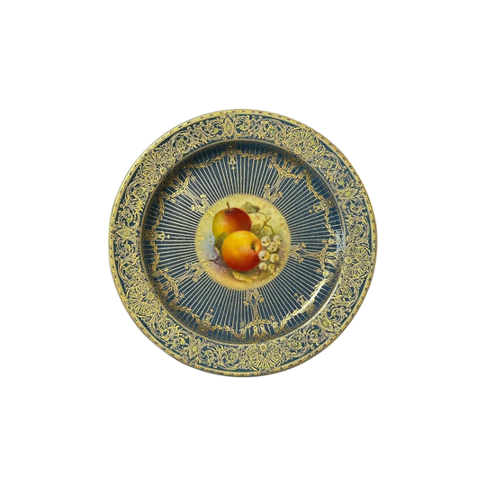 Royal Worcester Fruit Plate by Richard Sebright, Aspreys of London Commission, c.1936