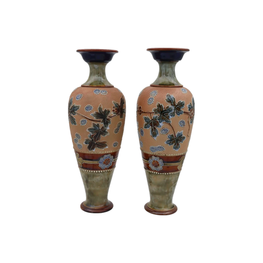Pair of Royal Doulton Chine Ware vases