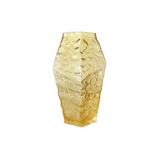 Peill and Putzler Ice Glass Rhombus Vase, Germany, 1970s