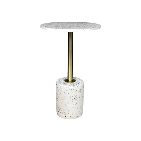 Stunning Terrazzo and Metal Side Table