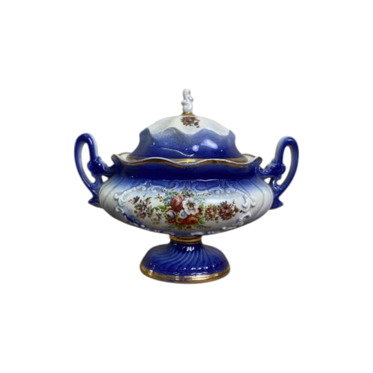 Hand-Painted Italian 'Ceramica Le Torri' Lidded Urn