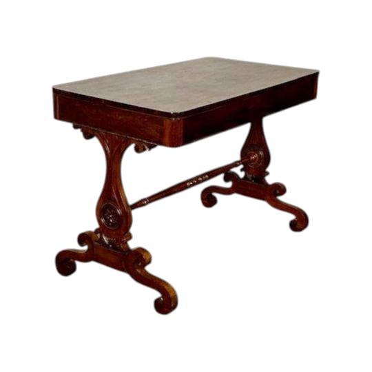 Antique English Georgian Regency Rosewood Side or Writing Table, 1811–1820