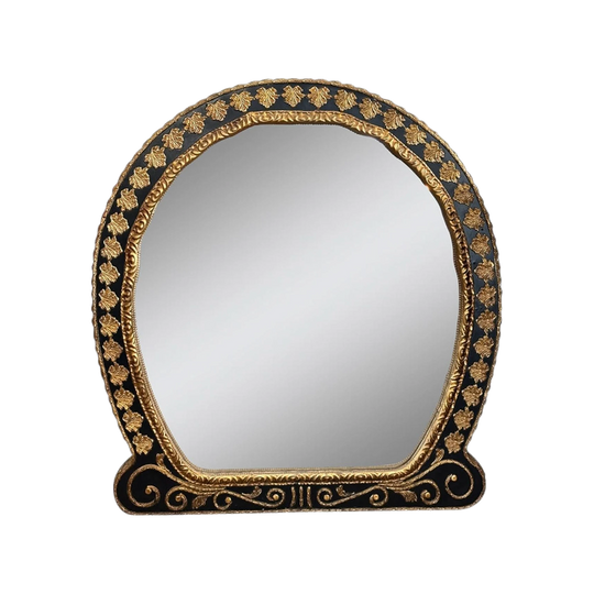 French Empire Style Oval Gilt Mirror, Reproduction – 103 W x 110 H cm