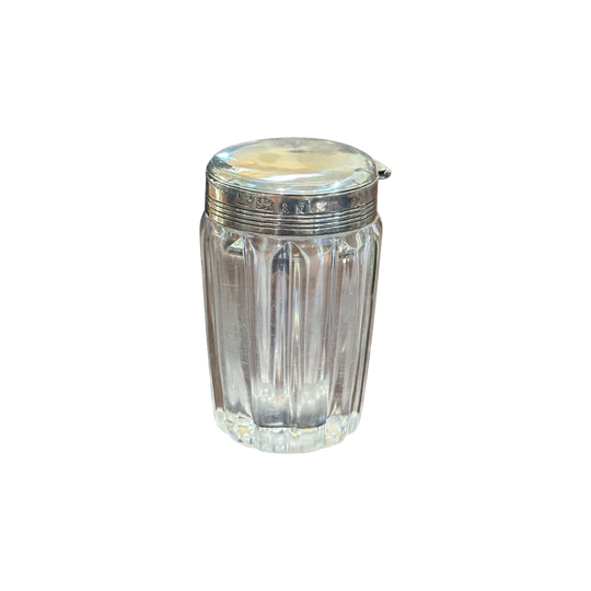 Edwardian Sterling Silver-Lidded Toiletry Container, England, Hallmarked 1901