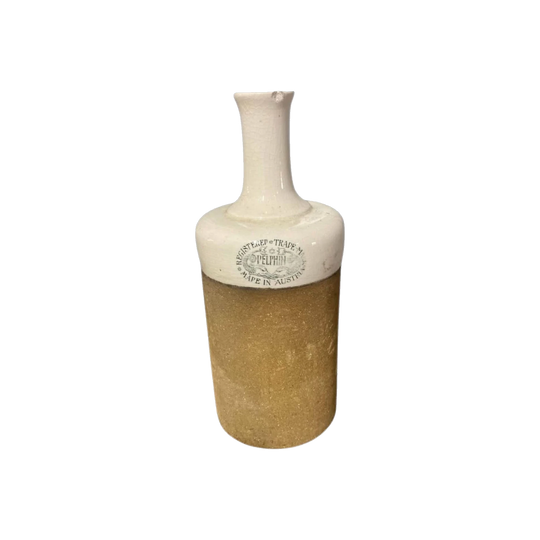 1930s Delphin Mixed-Material Ceramic Water Filter Bottle, Austria