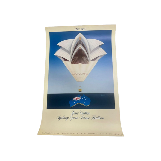 1988 Louis Vuitton Sydney Opera House Hot Air Balloon Poster by Razzia (Gérard Courbouleix–Dénériaz), Australian Bicentennial – Original Vintage