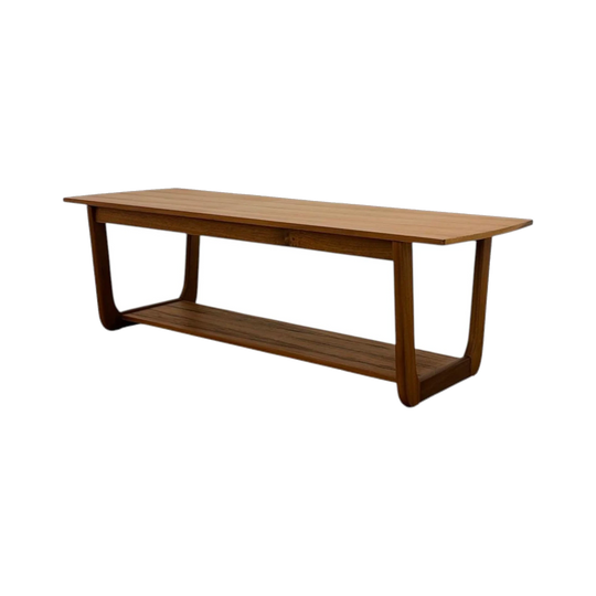 Mid-Century Teak Coffee Table with Shelf by Myer (UK), c. 1960s–70s