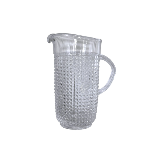 Vintage pressed Czech glass pitcher
