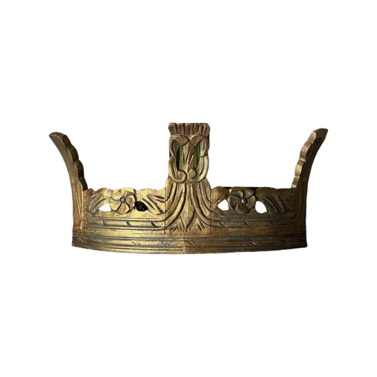 Vintage Gilt Carved Timber Bed Crown