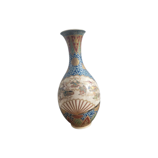 Satsuma blue gos vase