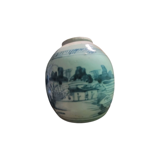 Early chinese blue & white ginger jar