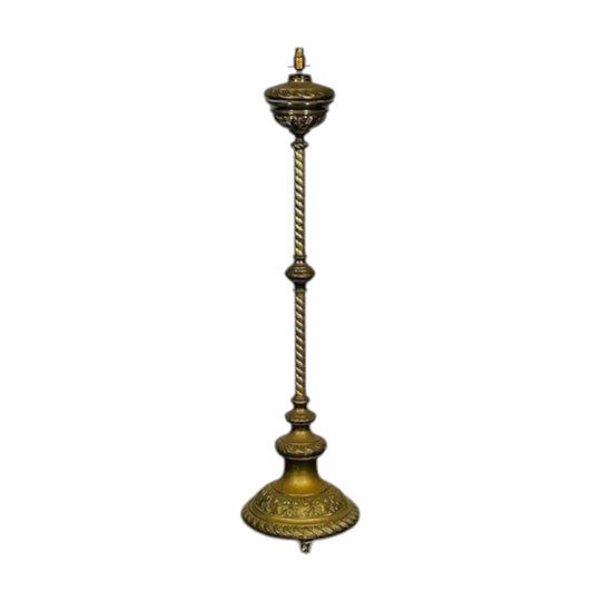 Antique French Adjustable Brass Standard Lamp / Floor Lamp, Late 19th Century