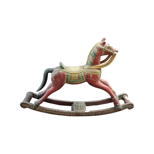 Antique Hand-Carved Rocking Horse