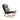 The Tessa Vintage Single No Arm Monaco Armchair in Forest Green (Revive) features a modern, mid-century inspired design with leather accents and a wooden frame, shown against a plain gray background.