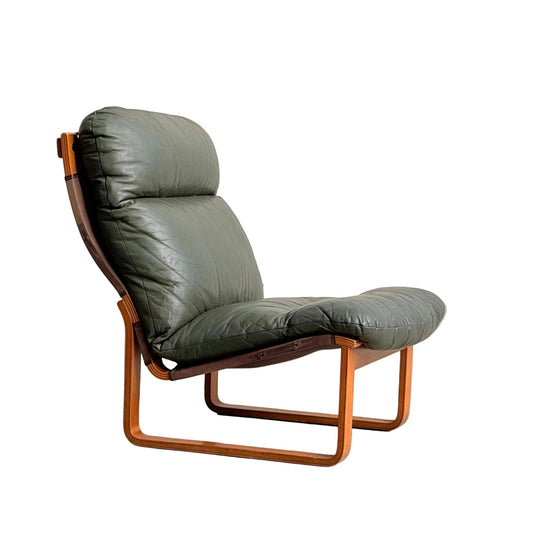 Tessa Vintage Single No Arm Monaco Armchair  – Forest Green (Revive)