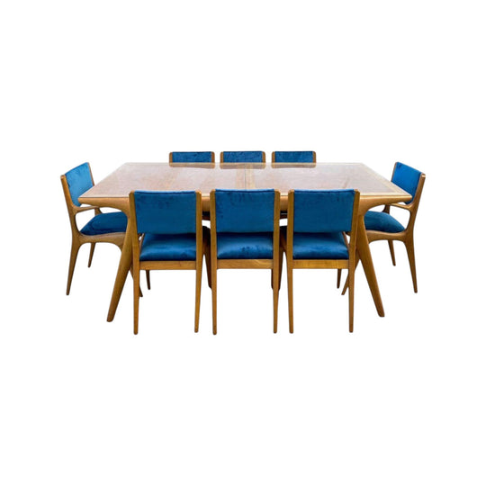 9 Piece Mid Century Dining Suite After Carlo De Carli