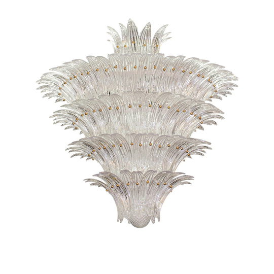 Palmette Murano Chandelier in the style of Barovier &Toso