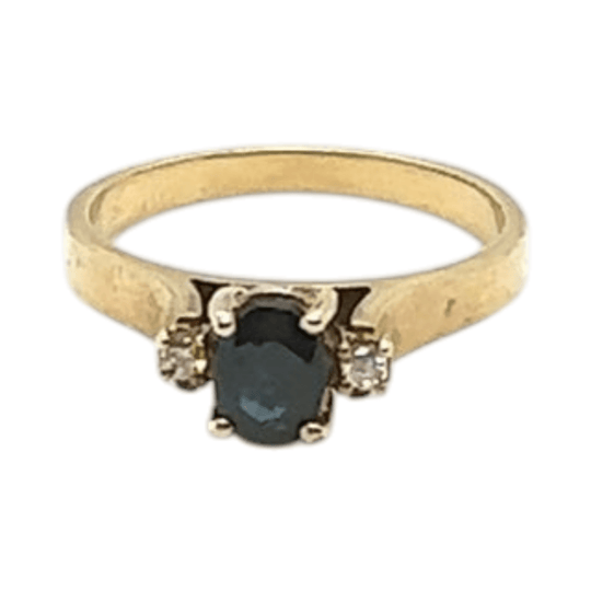 9ct gold sapphire and diamond ring