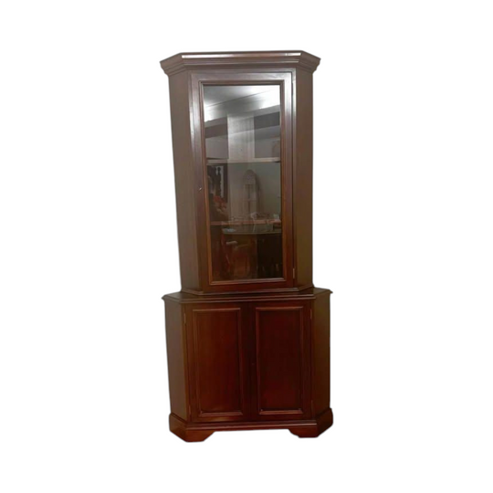 Corner cabinet mahogany vintage solid timber sideboard
