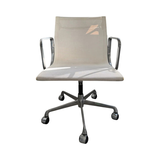 ICF Aluminium Group Chair - White Mesh / Polished Aluminium