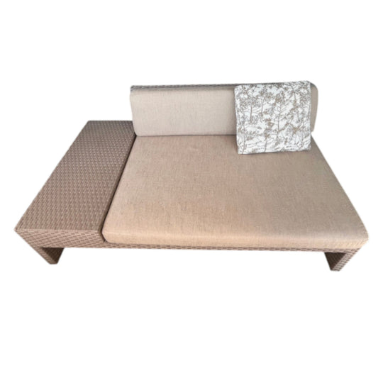 Luxury Brown Jordan Outdoor 2 Seater Armless Left Sectional Sofa