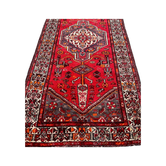Vintage hand-knotted wool Persian rug