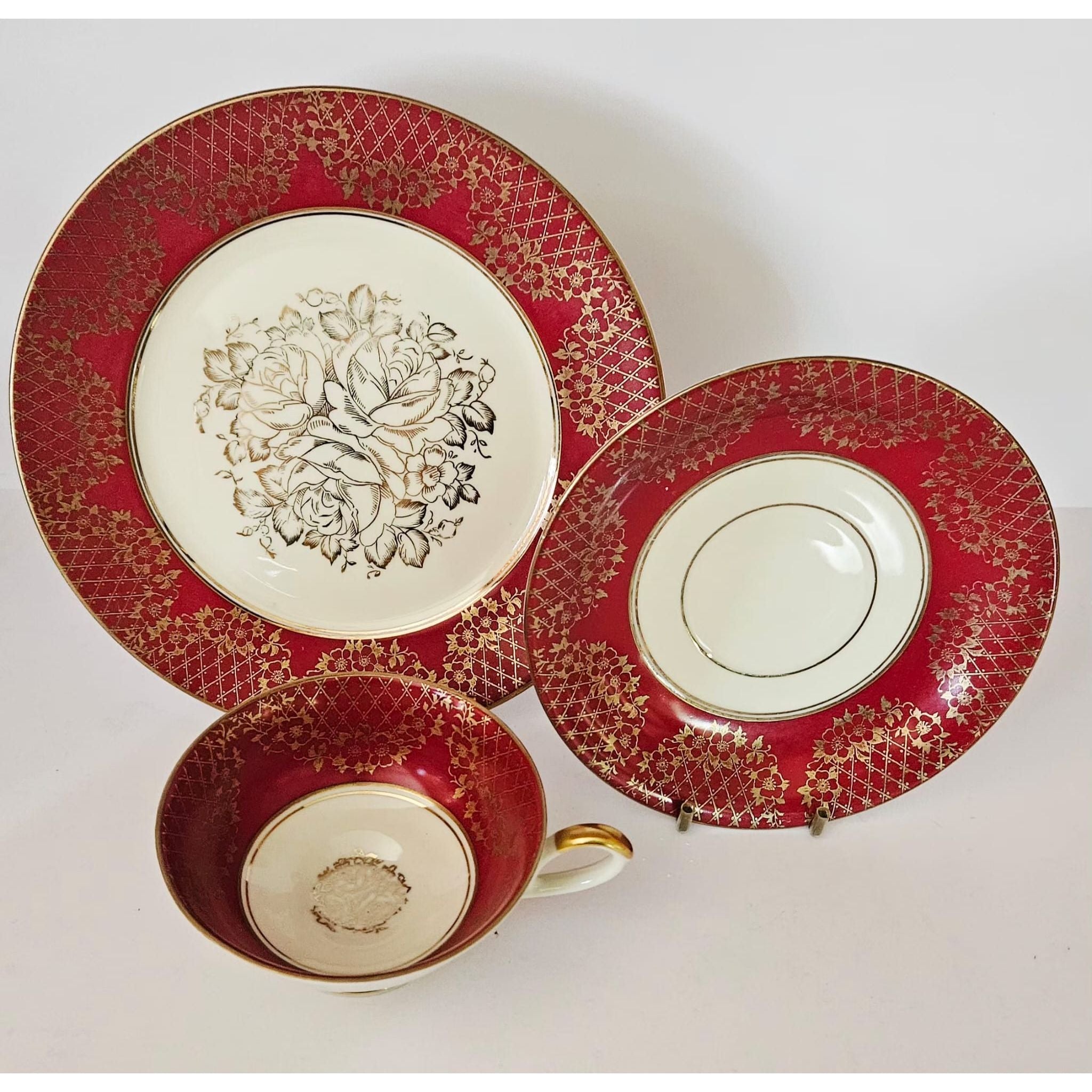 Shop Vintage Alka Bavaria Red & Gold TRIO #833 Germany | Bazaa