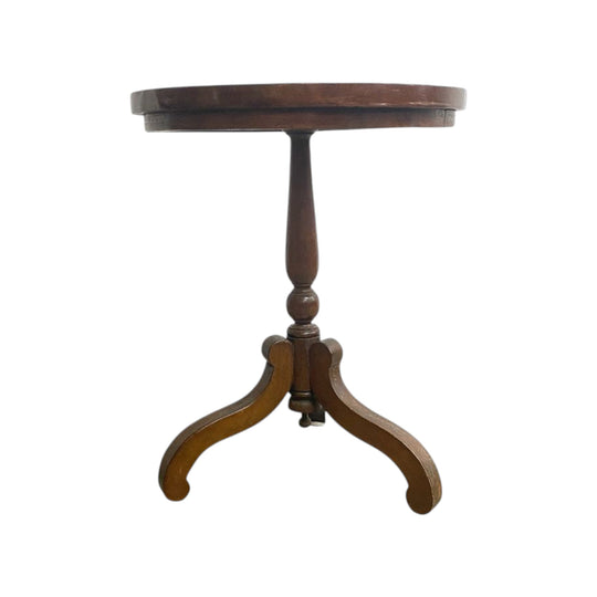Antique Mahogany Wine Side Table With Deep Patina