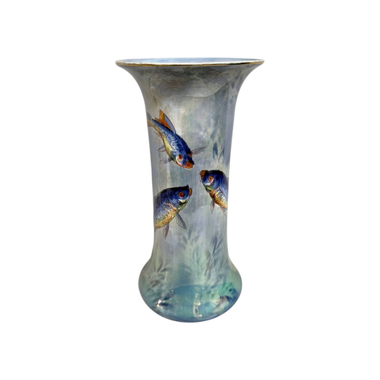 Burleigh Ware Lustre Fish Decorated Vase