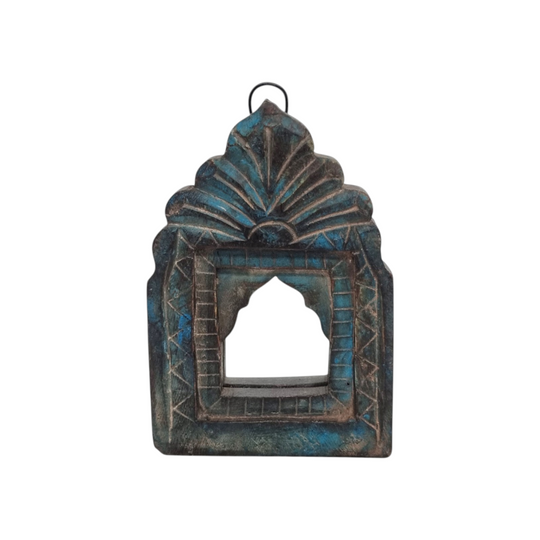Indian Vintage Triangular Temple Mirror - Small