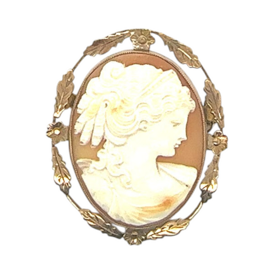 9ct English cameo brooch c.1900