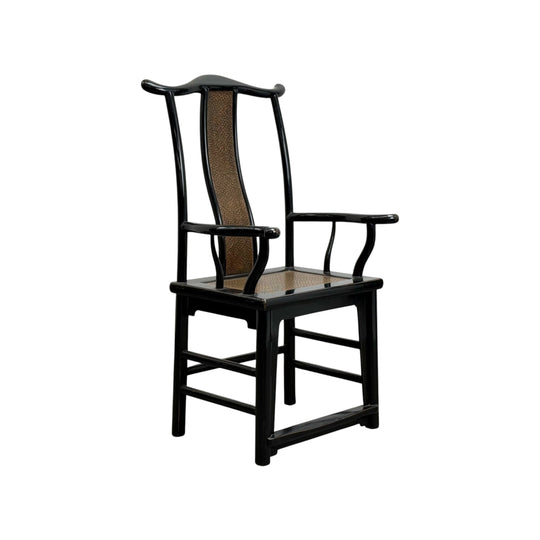 Yoke Back Official Chair with Rattan