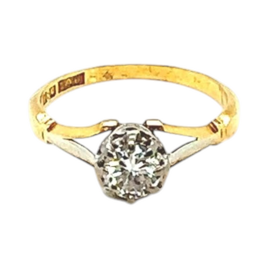 18ct gold brilliant cut diamond ring