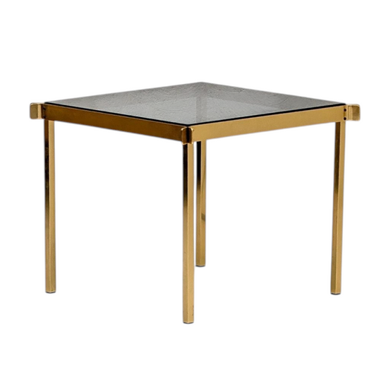 1970s Hollywood Regency Coffee Table | Anodised Aluminium & Smoked Glass