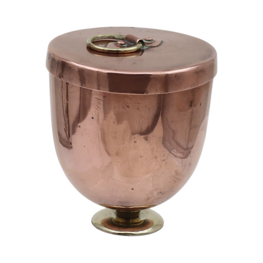 Copper and brass bombe ice cream mould