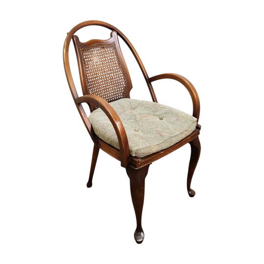 Vintage Javi & Co Rattan Back Armchair
