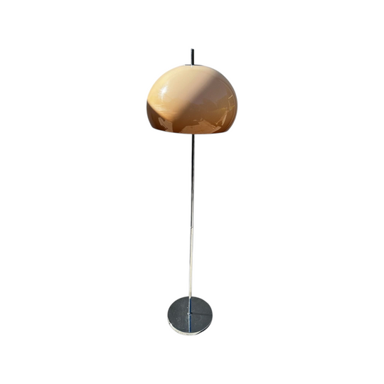 1970s Mushroom Floor Lamp with Opaque Dome