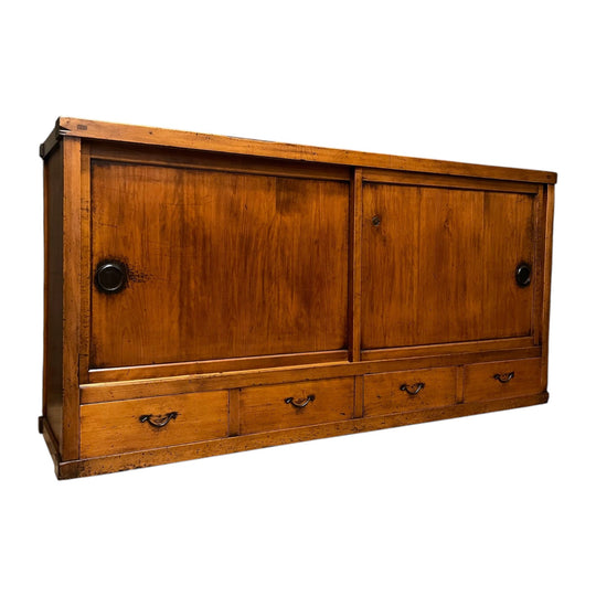 Antique Japanese Sideboard - Cedar | Meiji