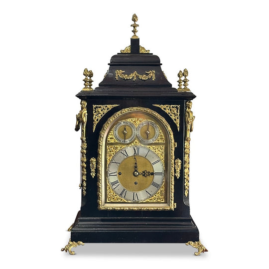 Grand 19th century English ebonised bracket clock c.1875