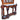 English mahogany arch top hall stand with fretwork and serpentine marble top c.1860