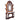 English mahogany arch top hall stand with fretwork and serpentine marble top c.1860