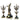 French spelter and marble clock garniture set Nebuleuse by Bruchon c.1890