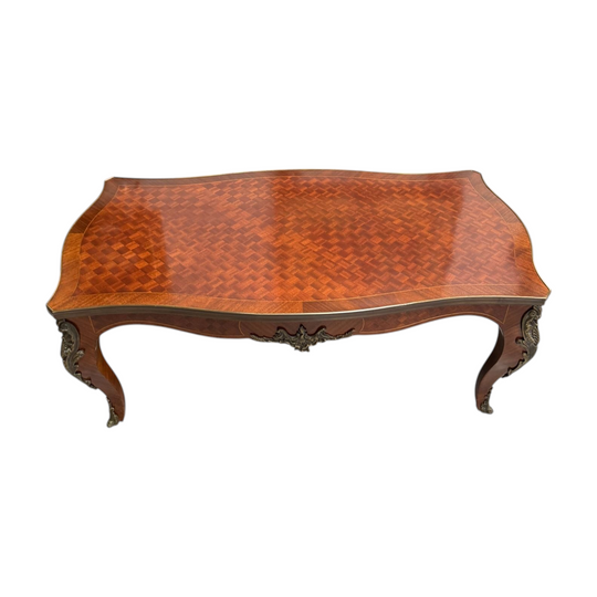 Impressive Louis XV Style Parquetry Top Coffee Table