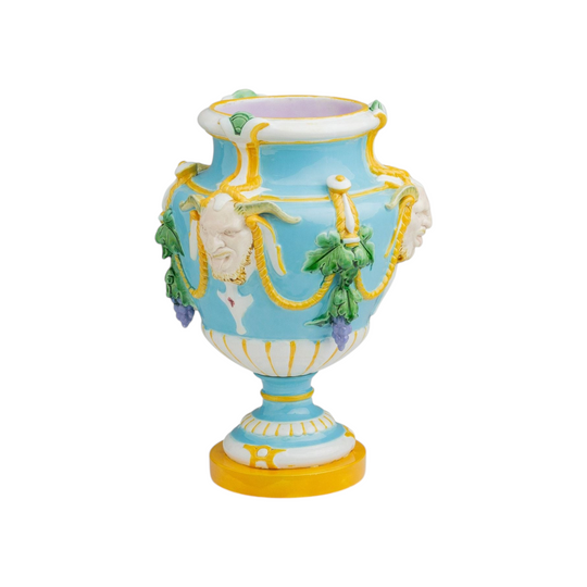 Majolica Bacchus Urn by Minton