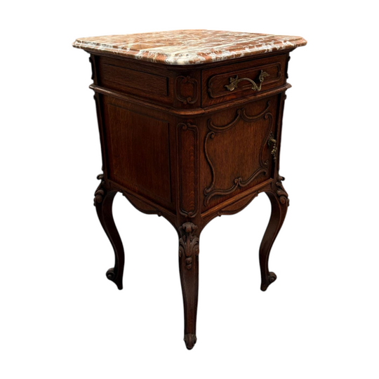 Single marble top bedside