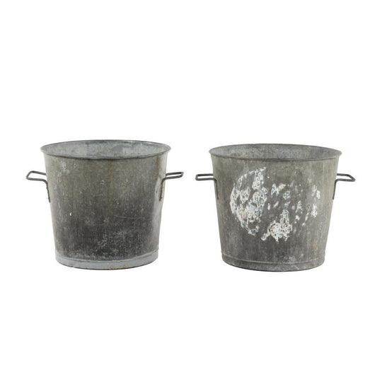 Lot of 2 Antique French zinc tub from Provence