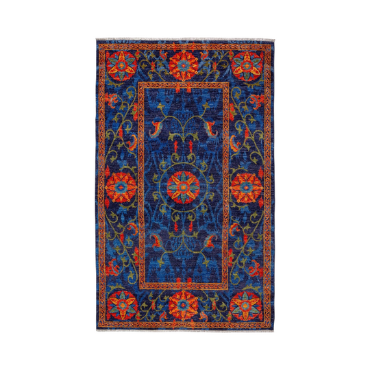 Afghan Spanish Revival Rug. 154 x 253cm