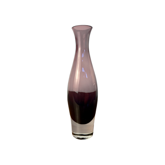 Aimo Okkolin Nimipäivä Vase | Amethyst Art Glass, Signed - Riihimäen Lasi