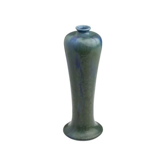 Ruskin Pottery Green and Blue Glazed Mei Ping Shaped Vase